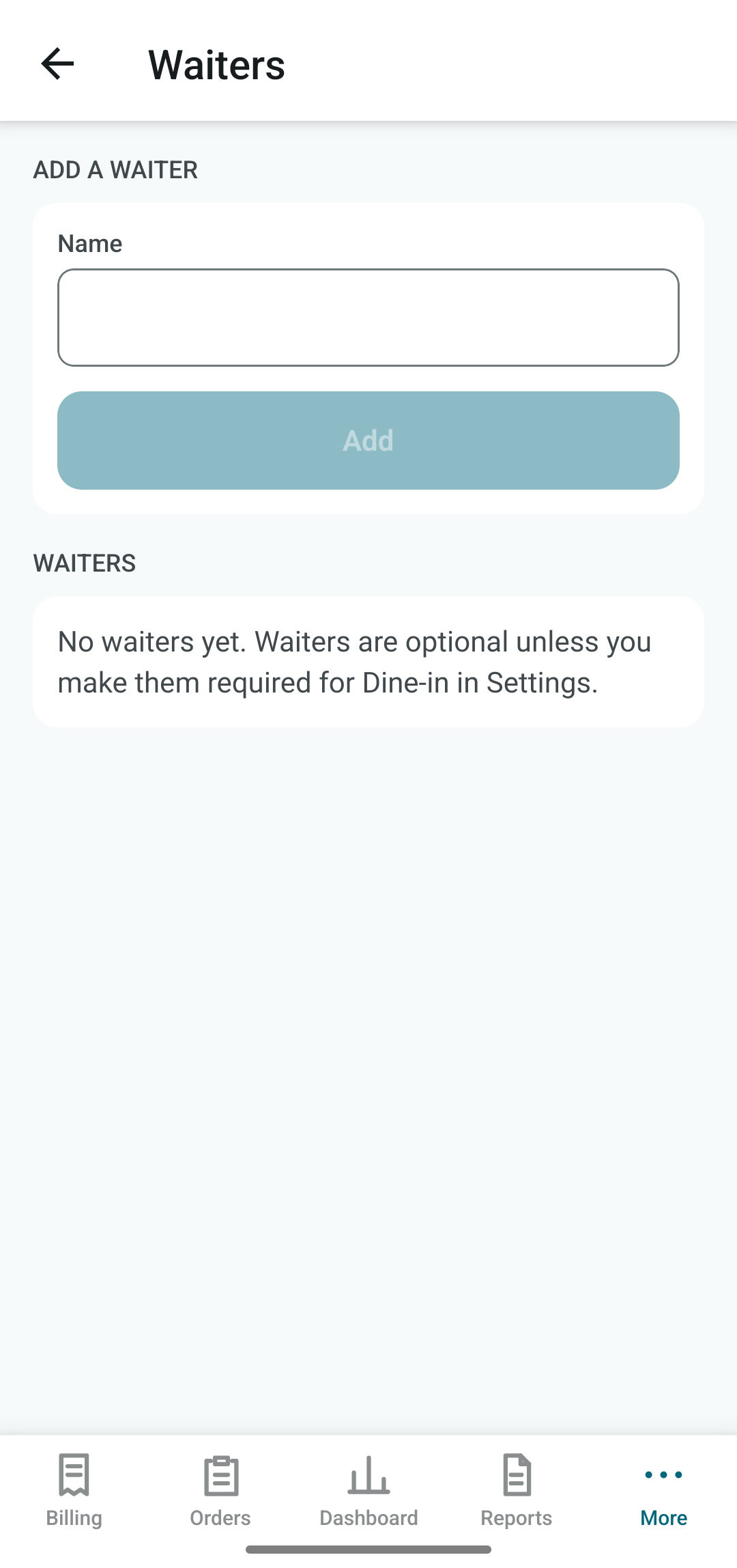 Waiters