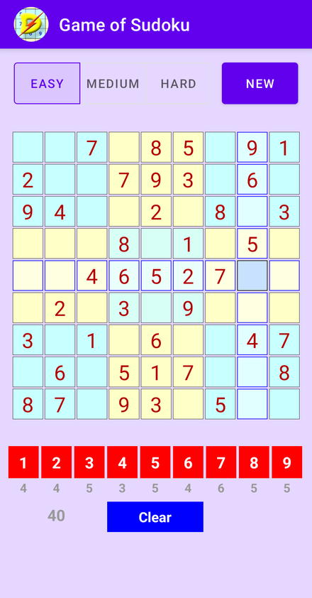 An Easy puzzle with more given numbers