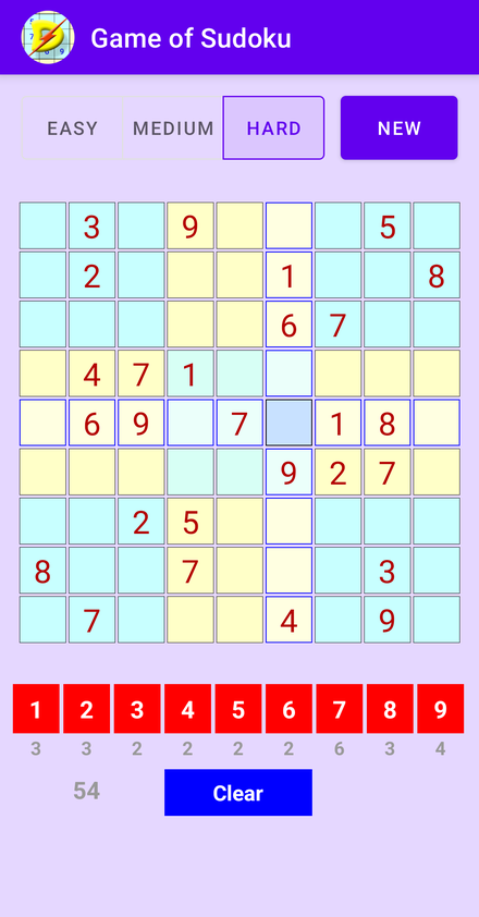A Hard puzzle with fewer given numbers